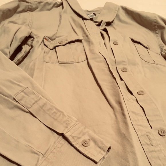 Khaki Button Shirt - Picture 4 of 6
